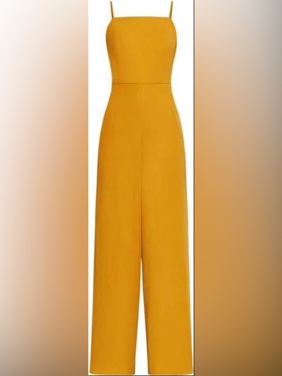 BCBGMaxAzria Pants - BCBGMaxAzria Mustard Yellow Wide-Leg Jumpsuit